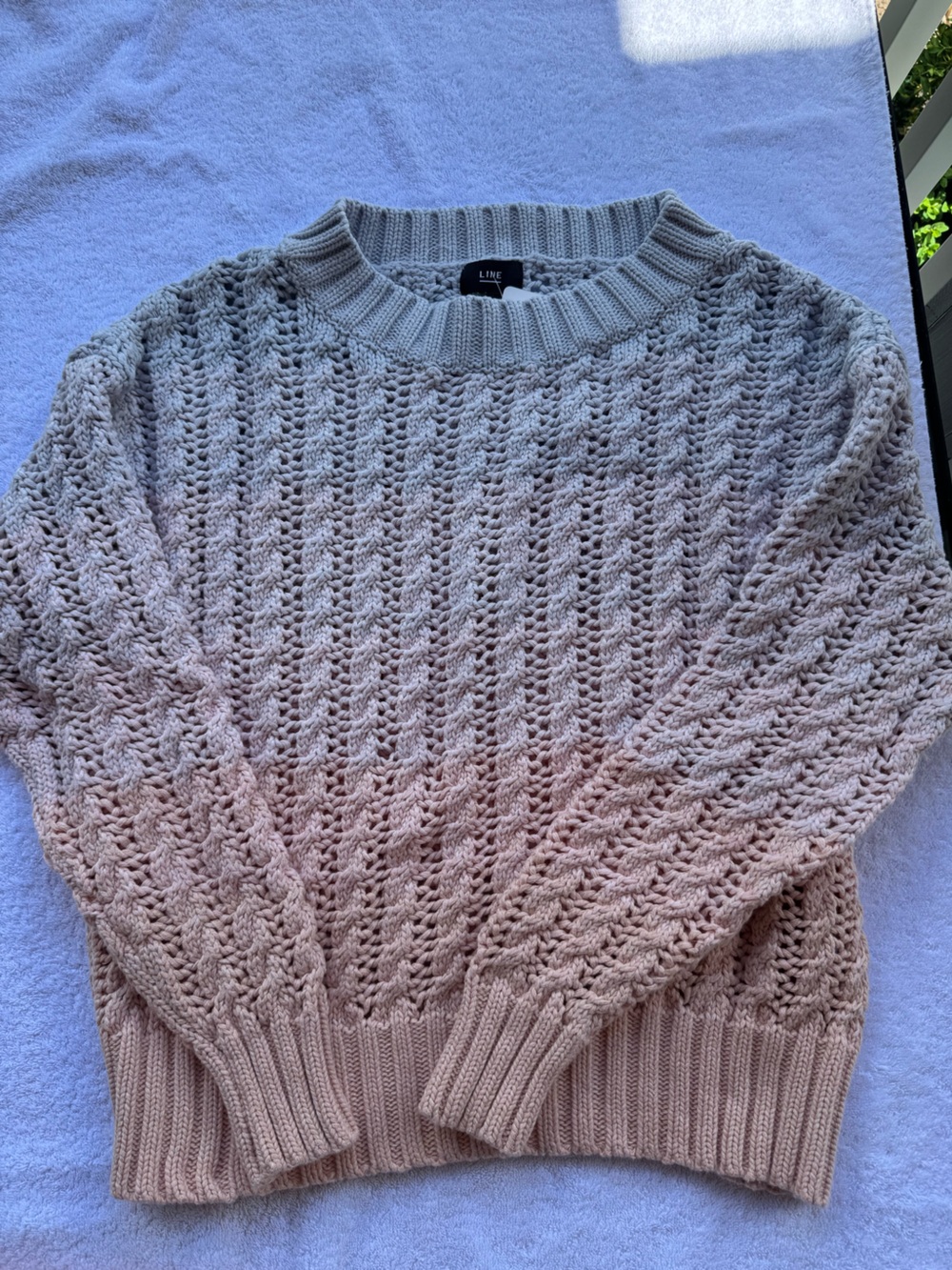 LINE Cable knit sweater ombré